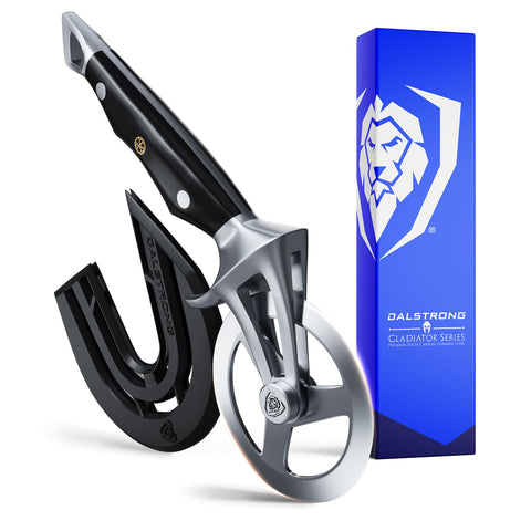 Dalstrong Orbit rueda-pizza: corta pizza rápida y uniforme con control cómodo.
