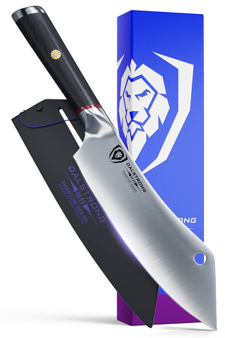 Dalstrong The Crixus cuchillo híbrido de 8 pulgadas para cortes versátiles en la cocina.