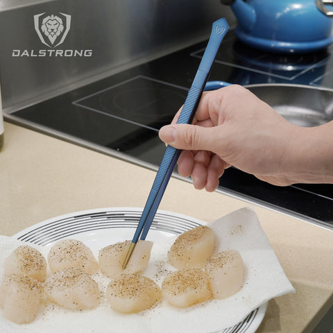 Dalstrong pinzas uso multiuso: ideal para barbacoa y emplatado.