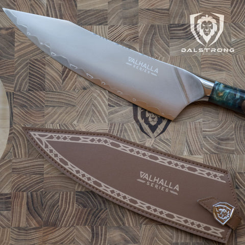 Dalstrong Valhalla: talón reforzado en acero inoxidable para mayor durabilidad y rigidez.