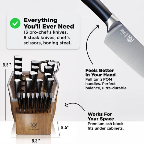 Cuchillo santoku Vanquish 7 pulgadas para verduras y carnes.