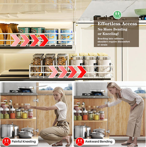 DAMAIXINGSHUO optimiza espacio en gabinete con deslizante para fácil acceso.
