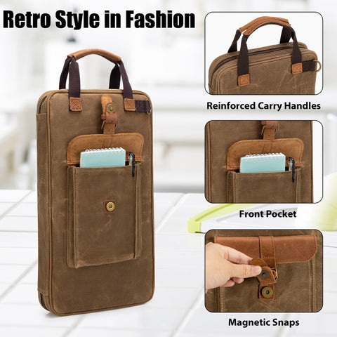 Damero bolsa de cuchillos, bolsillo frontal para objetos personales