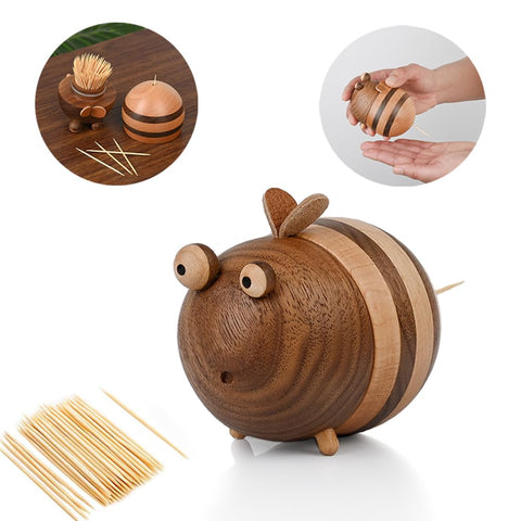 Damuzhi dispensador de palillos con abeja: ideal para decorar la mesa y servir palillos.