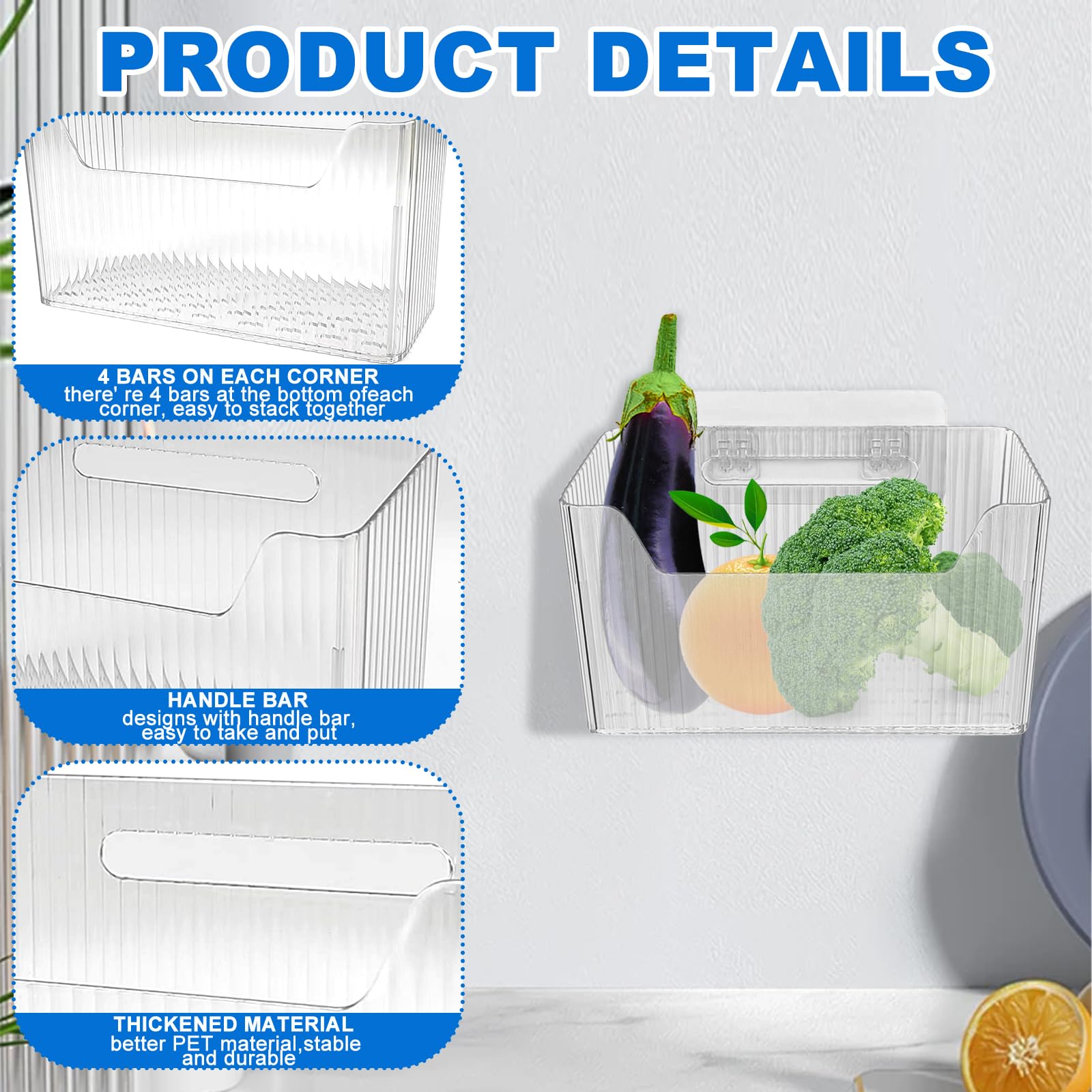 Danhmao cesta organizadora de plástico transparente para uso en baño.
