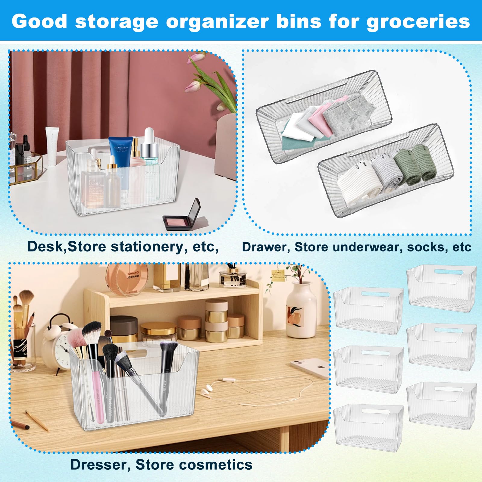 Danhmao organizador plástico transparente para despensa y cocina.