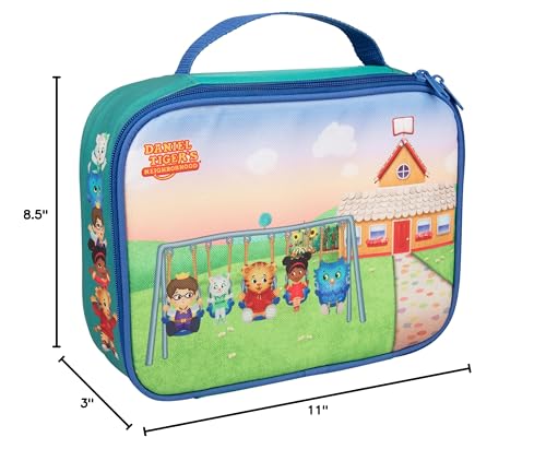 Daniel Tiger's Neighborhood dimensiones 21,6 cm x 27,9 cm x 7,6 cm para ajuste en mochila