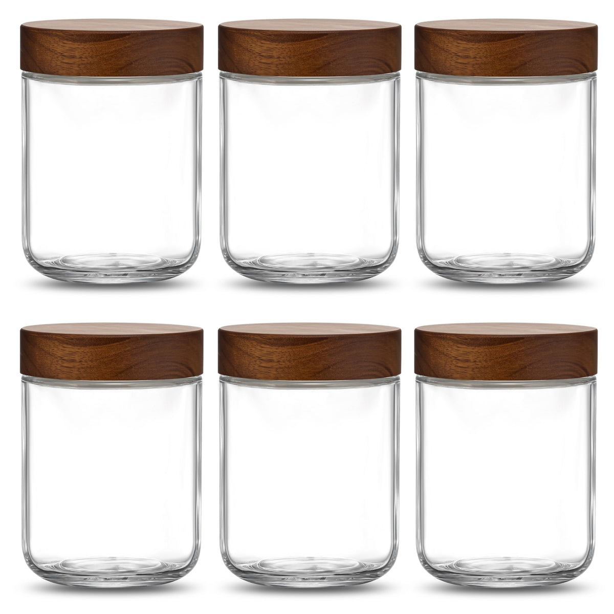 Danmu frascos de vidrio 16 oz con tapas de madera para almacenar avena remojada.