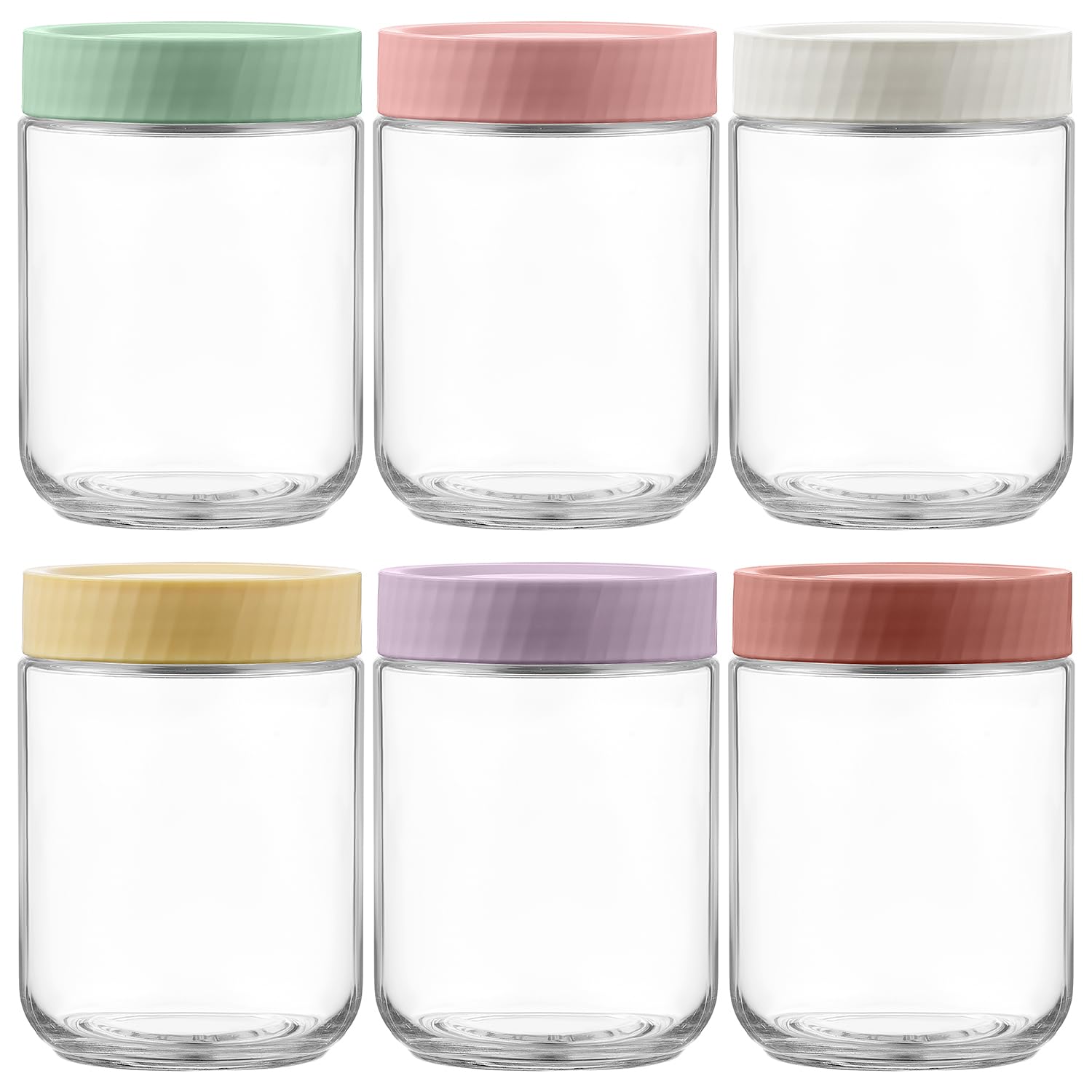Danmu tarro de vidrio 16 oz con tapa hermética para almacenamiento seguro de comidas