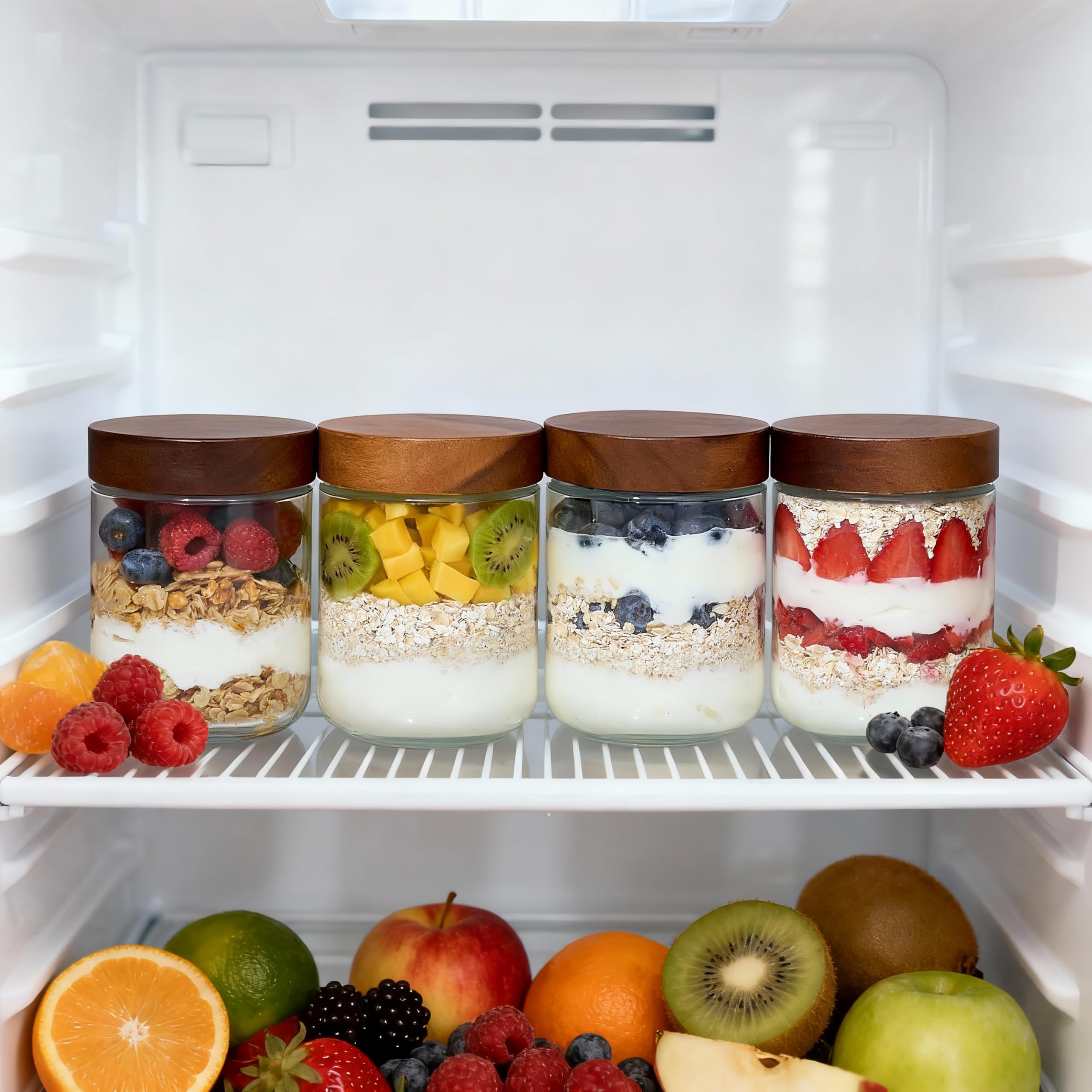 Uso versátil de Danmu para avena remojada y yogur en porciones semanales.