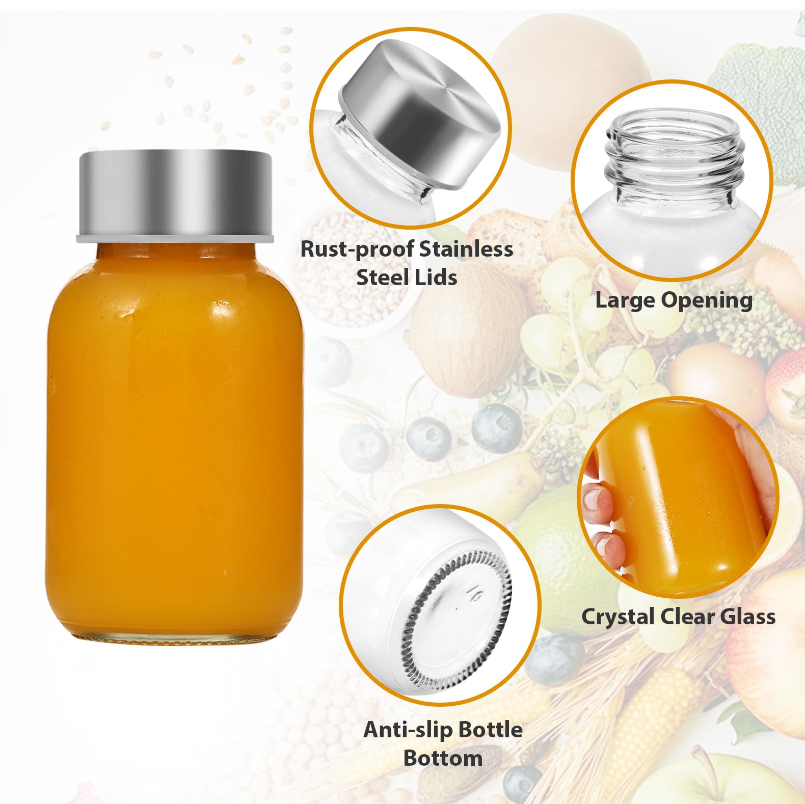 Vidrio grueso Danmu con claridad cristalina para bebidas variadas.
