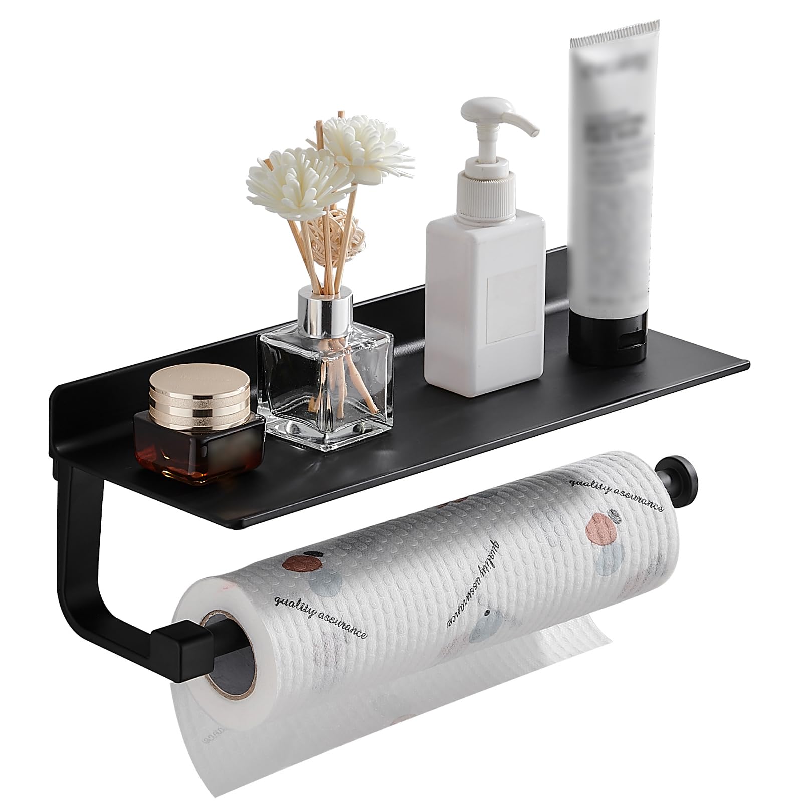 Danpoo porta-rollos mural estante: mantiene papel de cocina al alcance y optimiza el espacio.