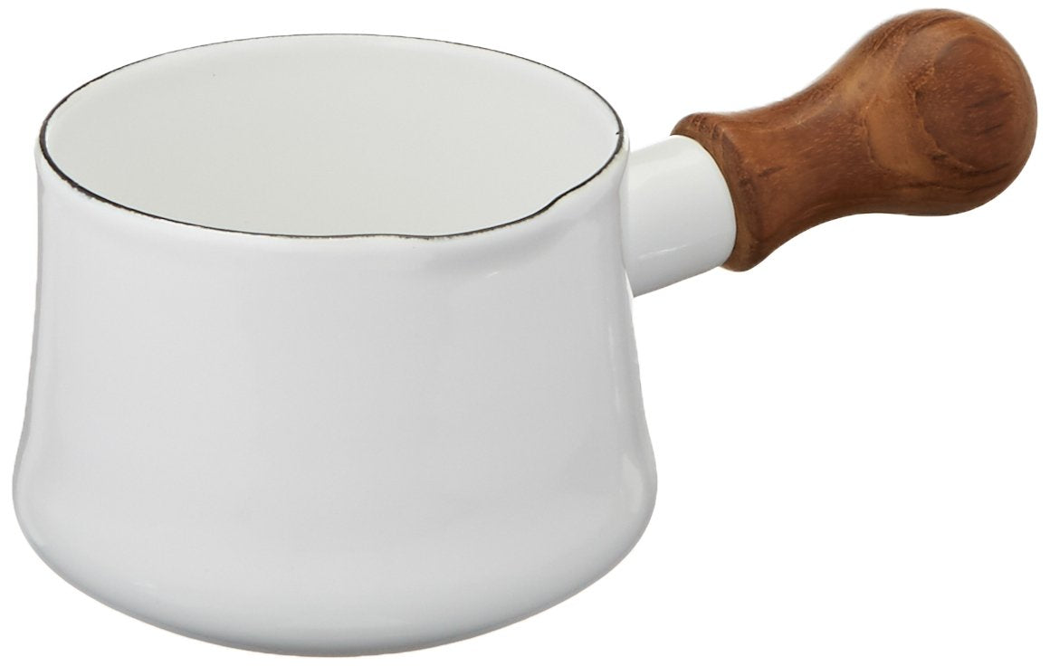 Dansk Kobenstyle Mantequilla Blanca, asa de teca ergonómica para mantener temperatura estable.