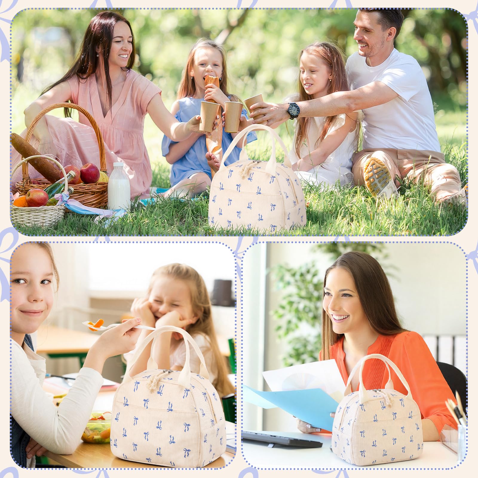 Dansydaisy lazo azul hace de esta bolsa un regalo práctico para viajes.