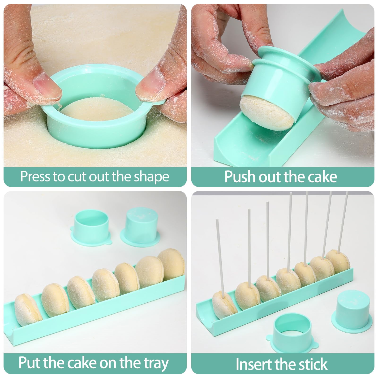 Daofvor palitos para bolas de pastel, fácil desmoldeo tras crear.