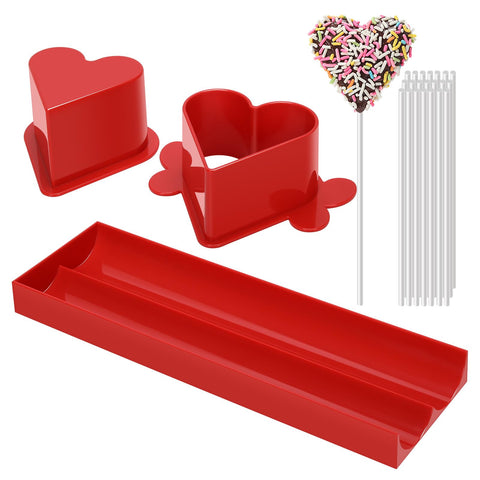 Daofvor set de molde corazón para dulces en palito, ideal para fiestas divertidas