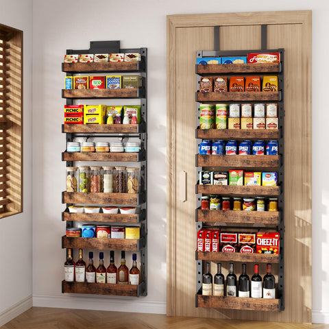 DAOTENGQL organizador puerta 8 niveles, ideal para especias y snacks en la cocina.