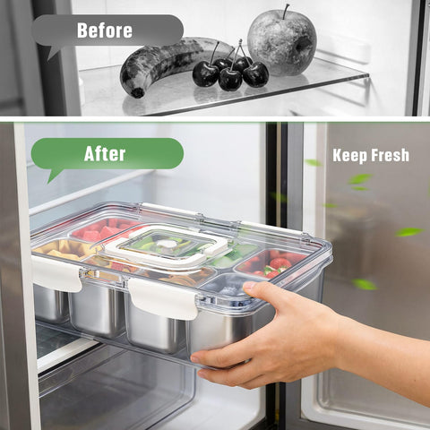 daotengql caja snackle bandejas removibles para limpieza fácil.