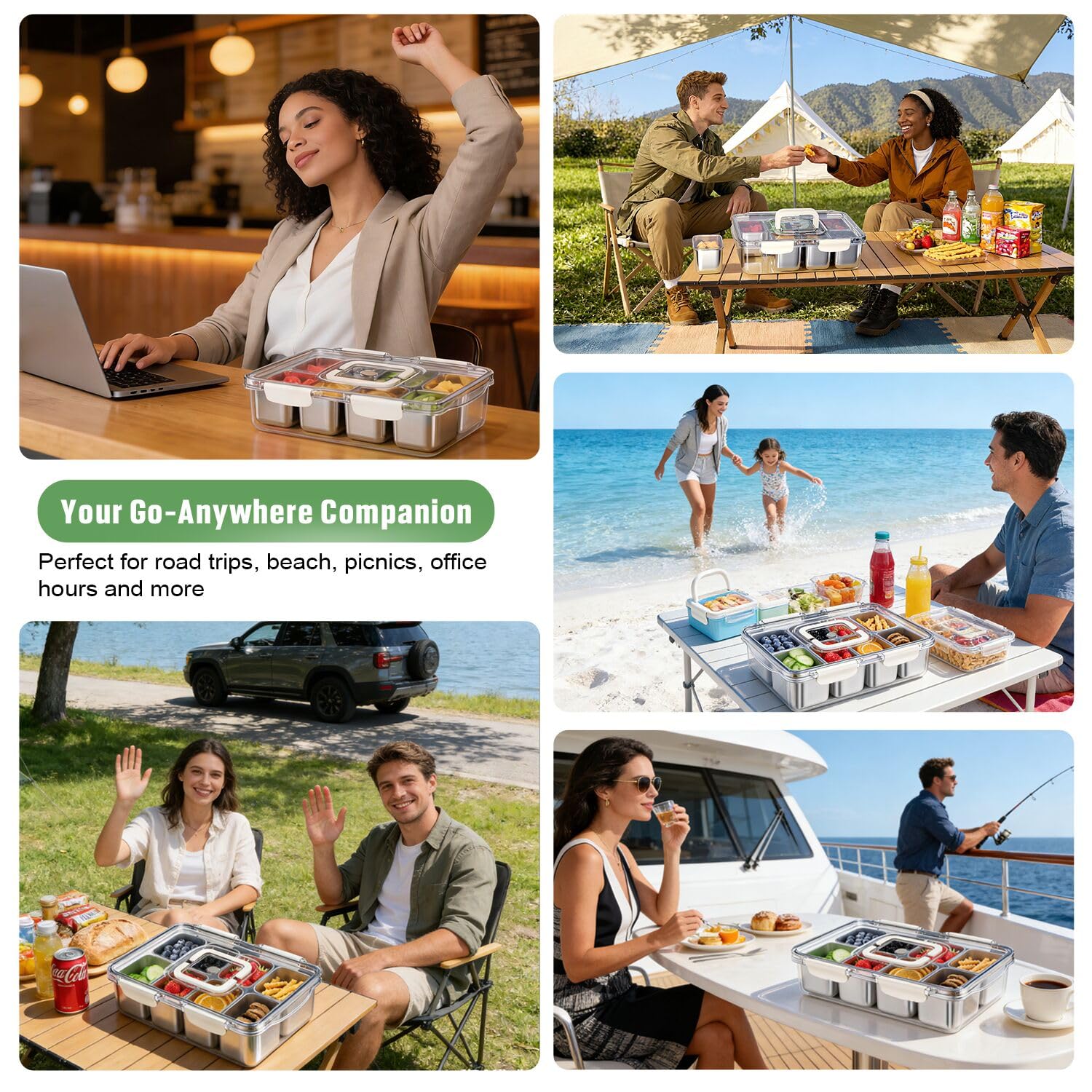 daotengql caja snackle ideal para picnic y playa.