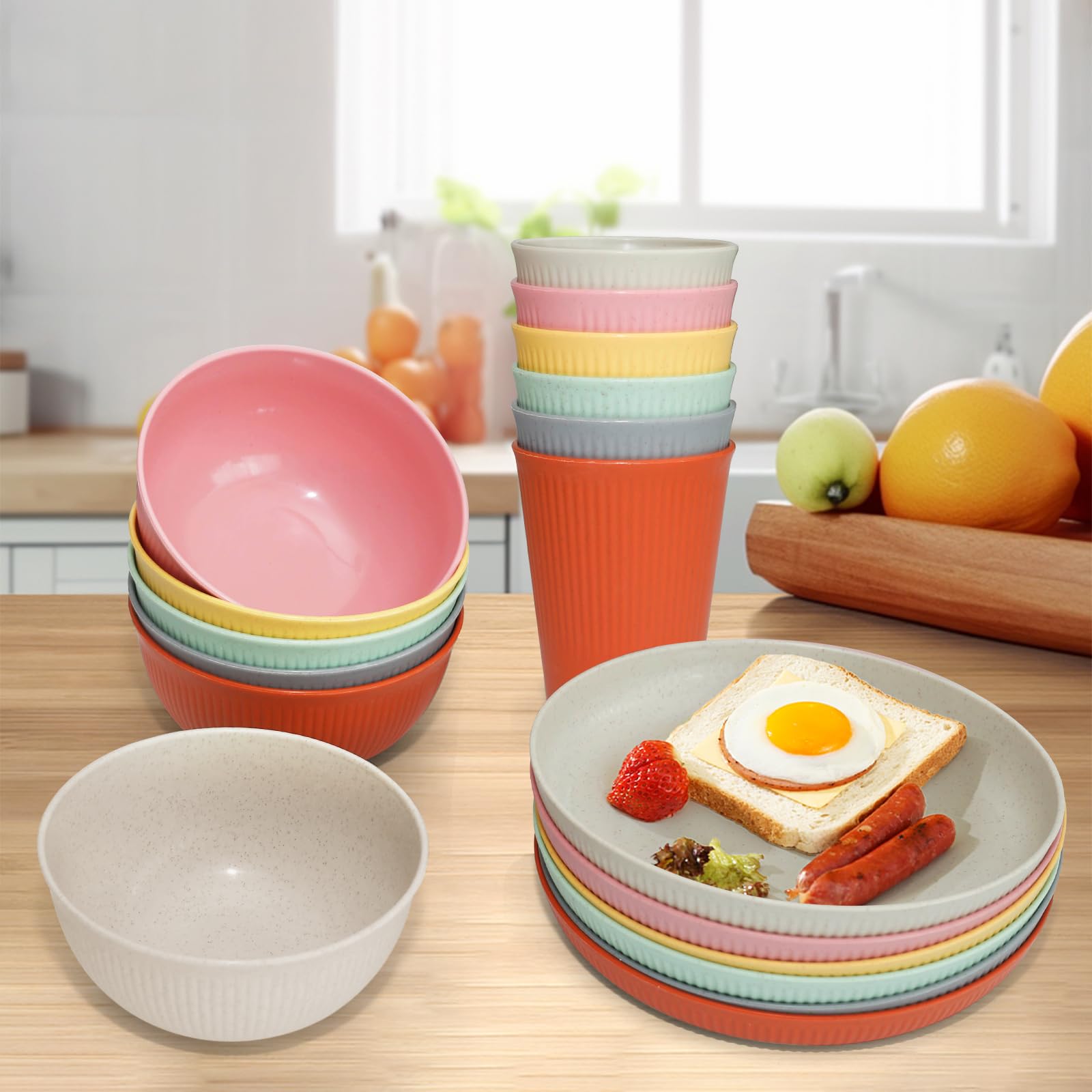 DAPIPIK tazas paja-de-trigo: bebidas seguras en casa o camping