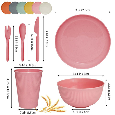 DAPIPIK tazones paja-de-trigo: durabilidad para comidas al aire libre
