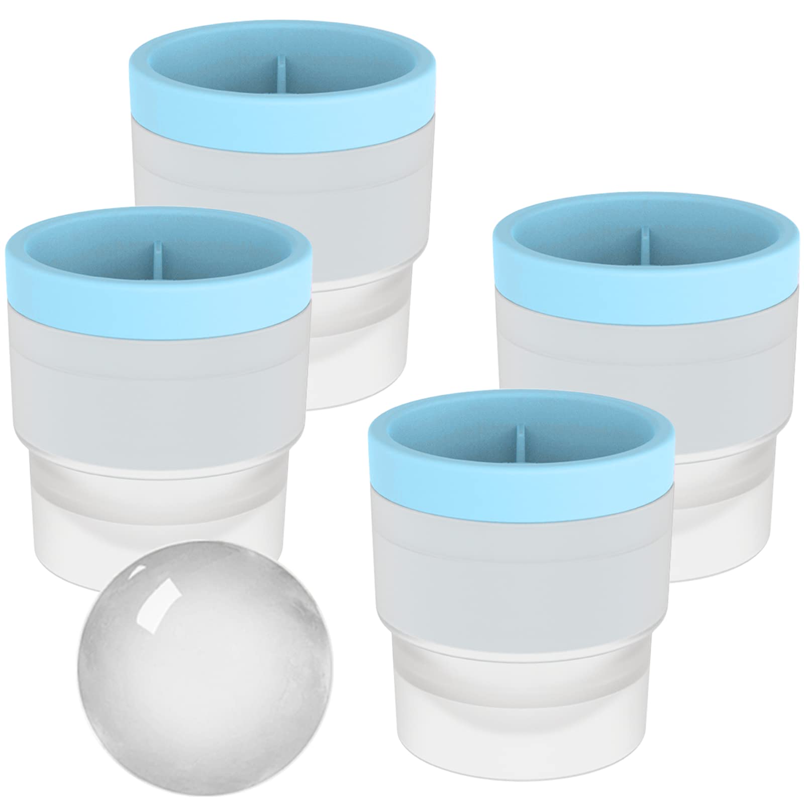 DAPOWER moldea bolas de hielo de 2,4 pulgadas, ideal para whisky.