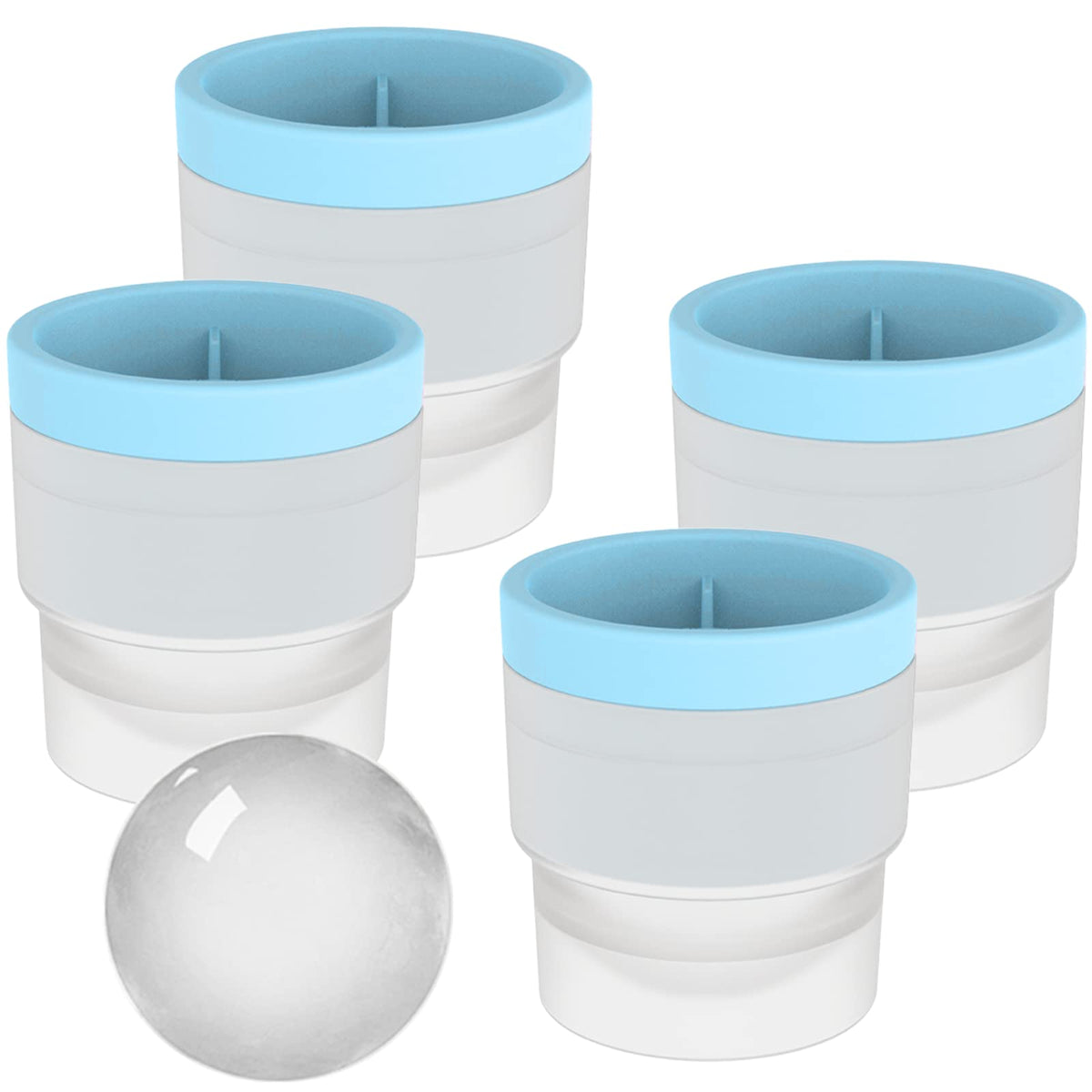 DAPOWER moldea bolas de hielo de 2,4 pulgadas, ideal para whisky.