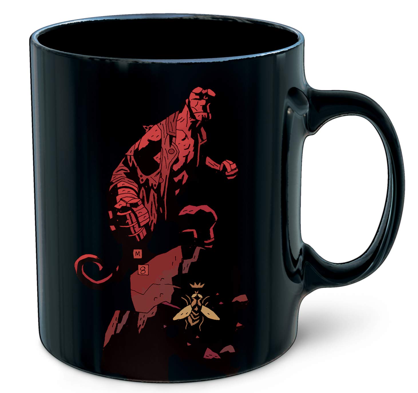Dark Horse Deluxe Hellboy Taza, vista frontal, ideal para café matutino con estilo de cómic