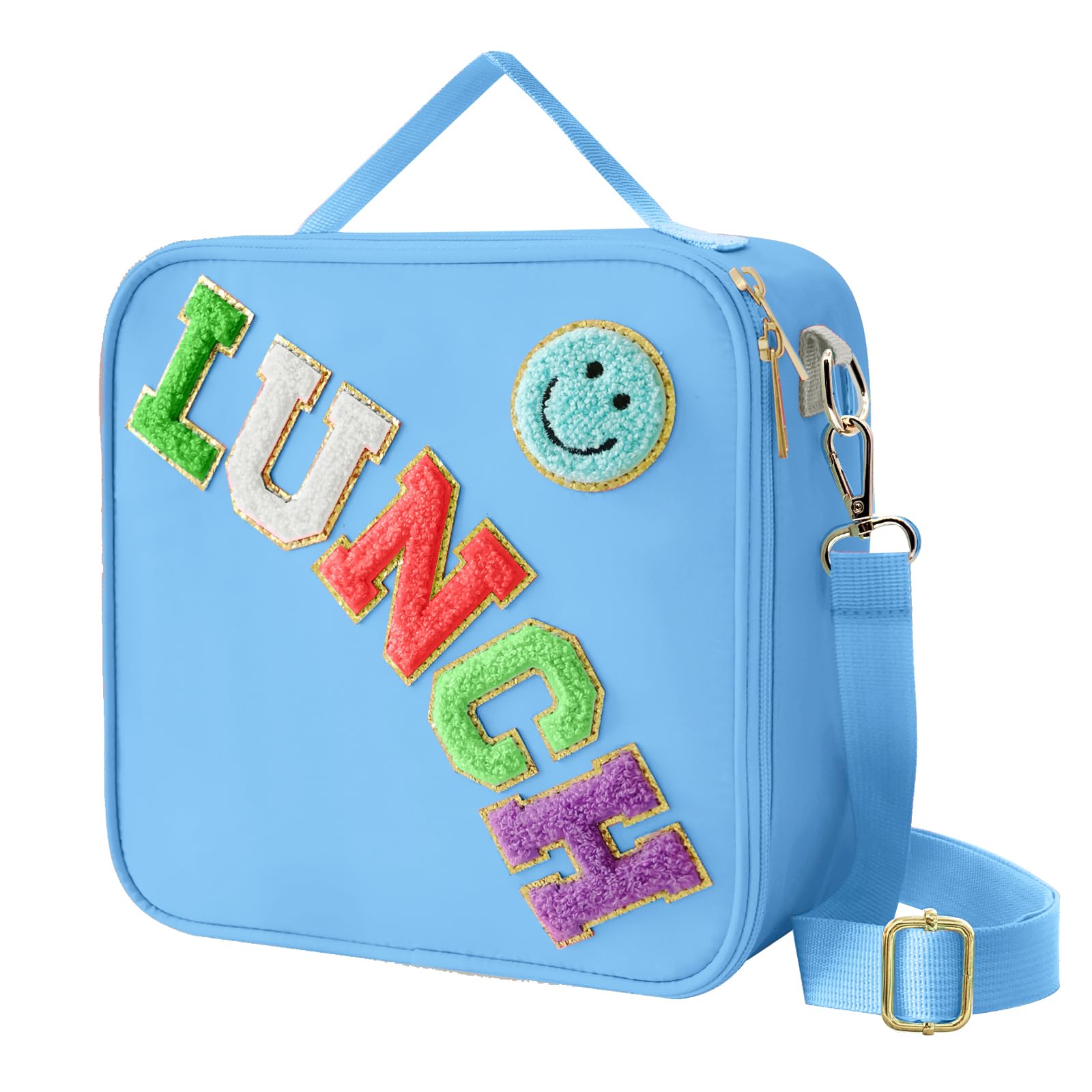 Dark Swan Lunchbag con sonrisa alegre, ideal para almuerzos escolares y con estilo