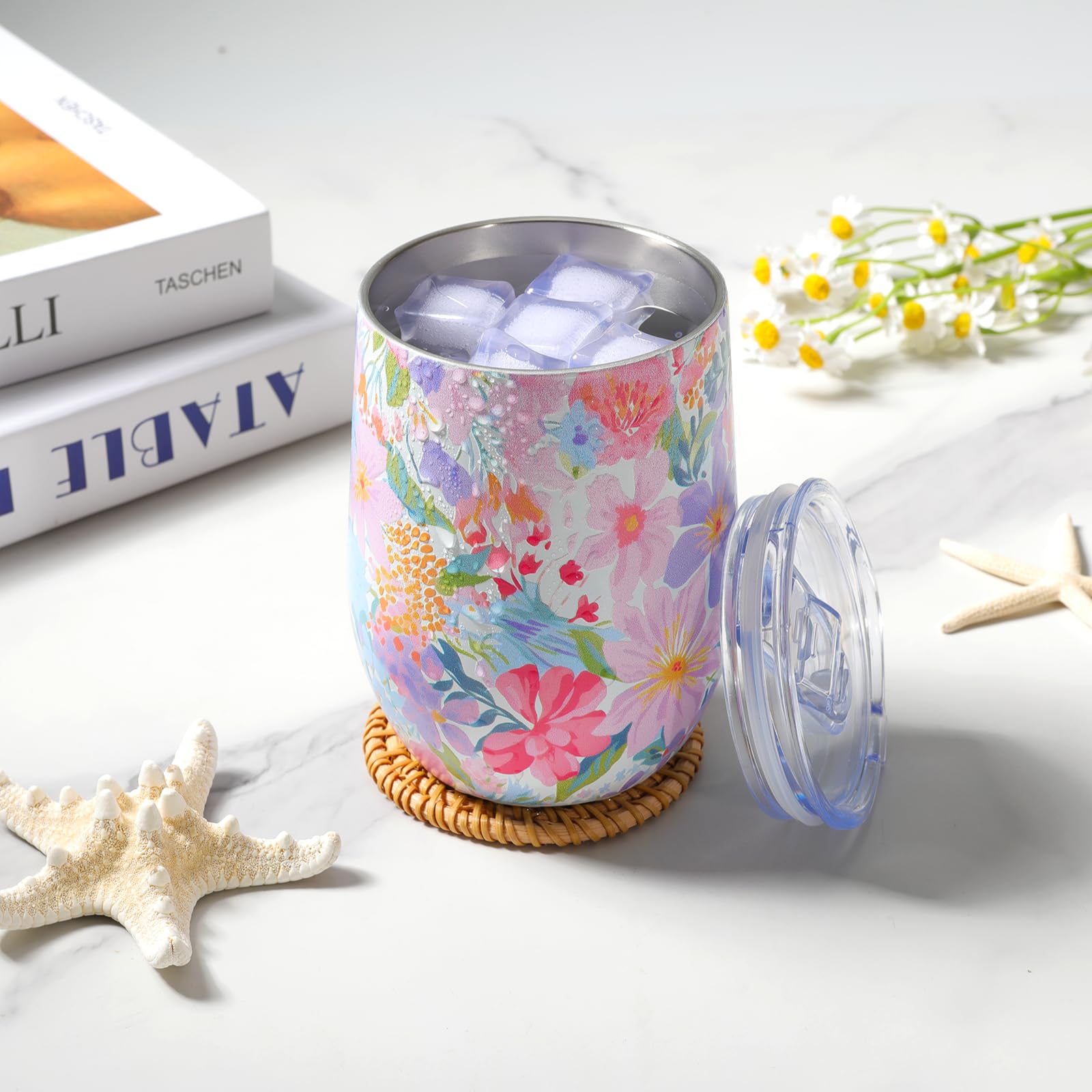 Darleneworld tumbler flor diseño exclusivo, ideal para regalo elegante