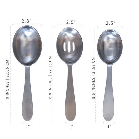 Darware: cucharas ranuradas 1/2 taza para porciones grandes.