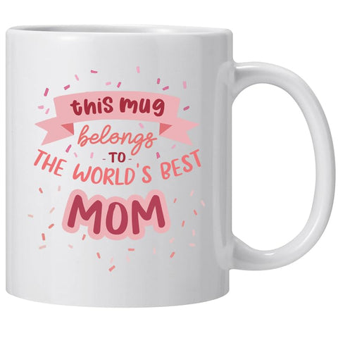 Taza dasfly para mamá con texto 'mejor del mundo', ideal para el café matutino.