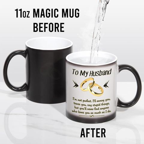 Taza DasyFly frase divertida 11 onzas, regalo romántico para marido.