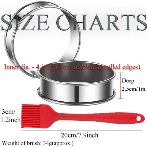 DATANYA, anillos ingleses de acero inoxidable con borde doble para precisión.