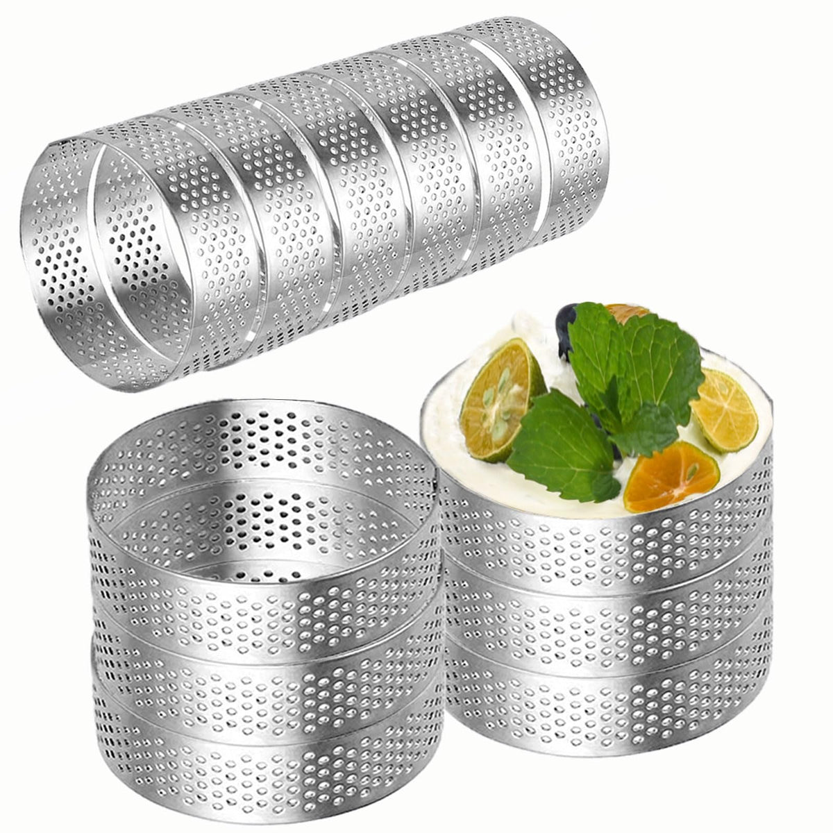 datanya anillos tarta perforados 4 pulgadas para desmoldado uniforme