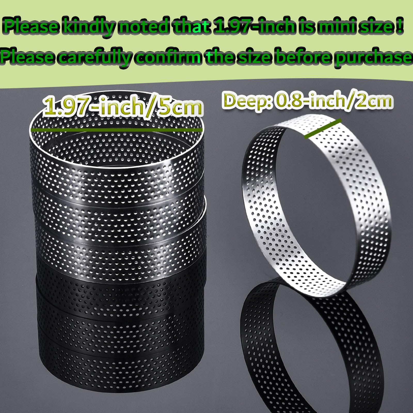 DATANYA anillos de tarta perforados de acero inoxidable para horneado estable y duradero.