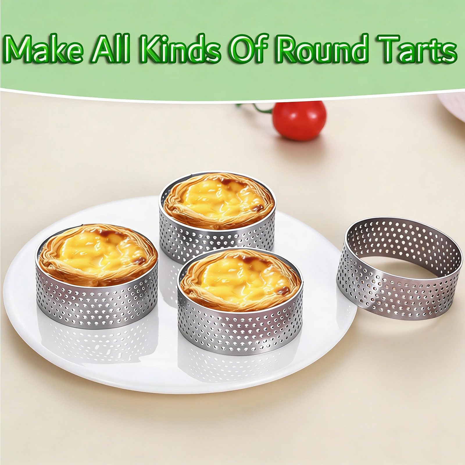 DATANYA anillos de tarta para usos múltiples en tartas, mousses y postres.