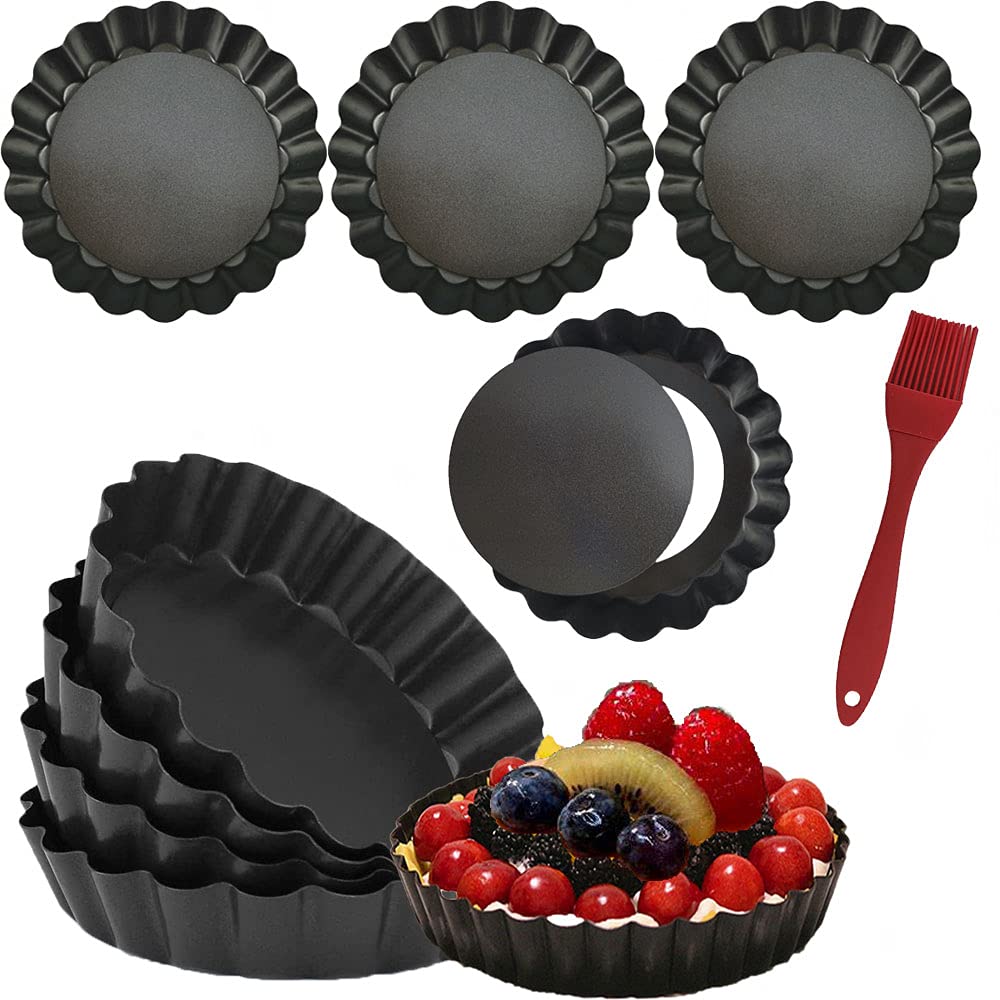 DATANYA tartas mini de 4 pulgadas con borde removible para desmoldado sencillo.