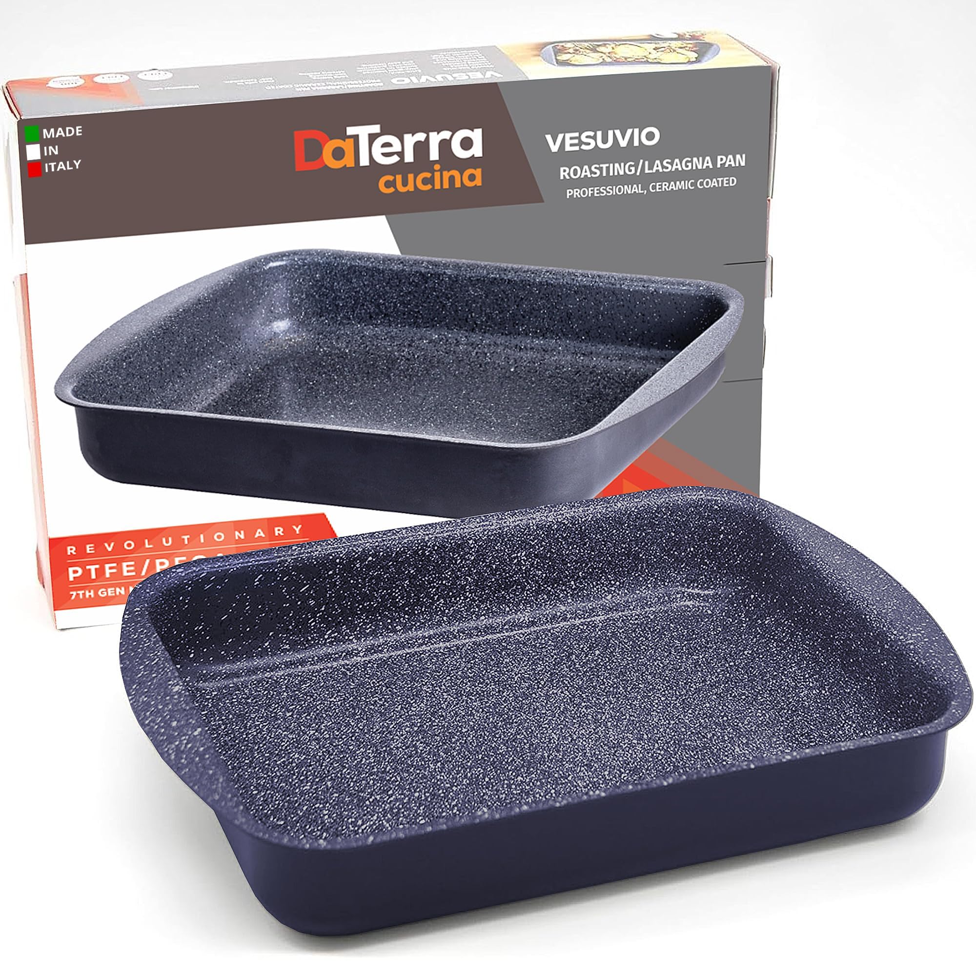 DaTerra Cucina bandeja para asar cerámica, antiadherente y limpieza rápida.