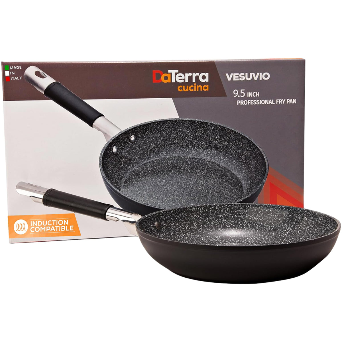 DaTerra Cucina sarten ceramica antiadherente 9-5 pulgadas: cocción uniforme y fácil desmoldado.