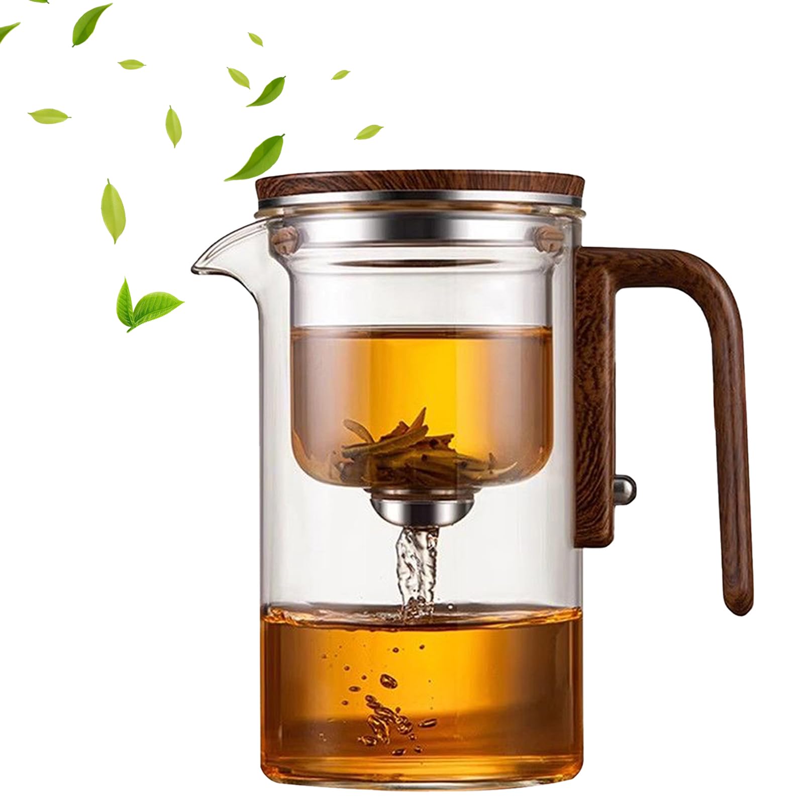 Datohon Enchanti Tea Pot con vidrio transparente para ver la infusión en directo