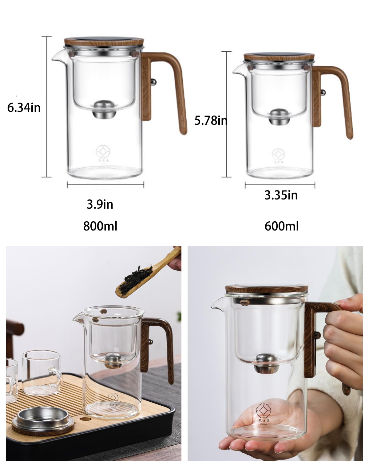 Datohon Enchanti Tea Pot tapa segura que se mantiene al verter