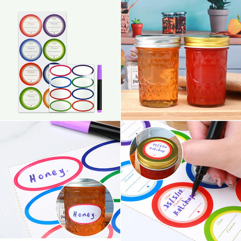Datttcc etiquetas coloridas para identificar sabores y usos