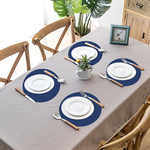 Mantel desechable Datyiiha en azul marino para bodas y celebraciones.