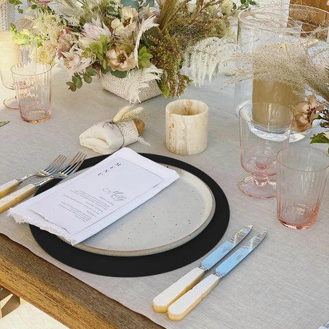 Manteles negros Datyiiha para cenas elegantes en restaurantes.
