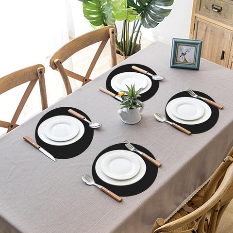 Manteles Datyiiha de papel negro, fácil limpieza tras la celebración.