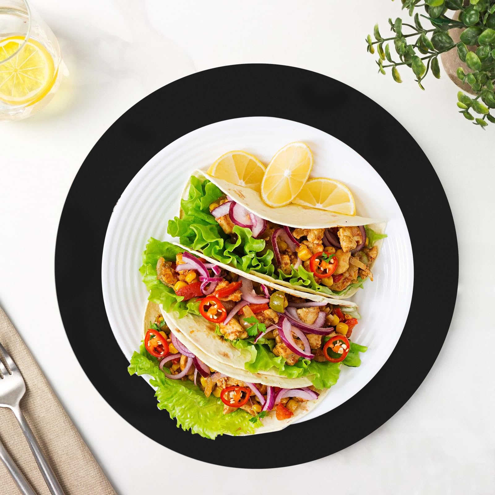 Manteles Datyiiha negros para eventos, estilo y protección de la mesa.