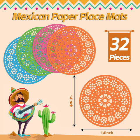 Datyiiha papel picado con diseño mexicano tradicional para fiestas.