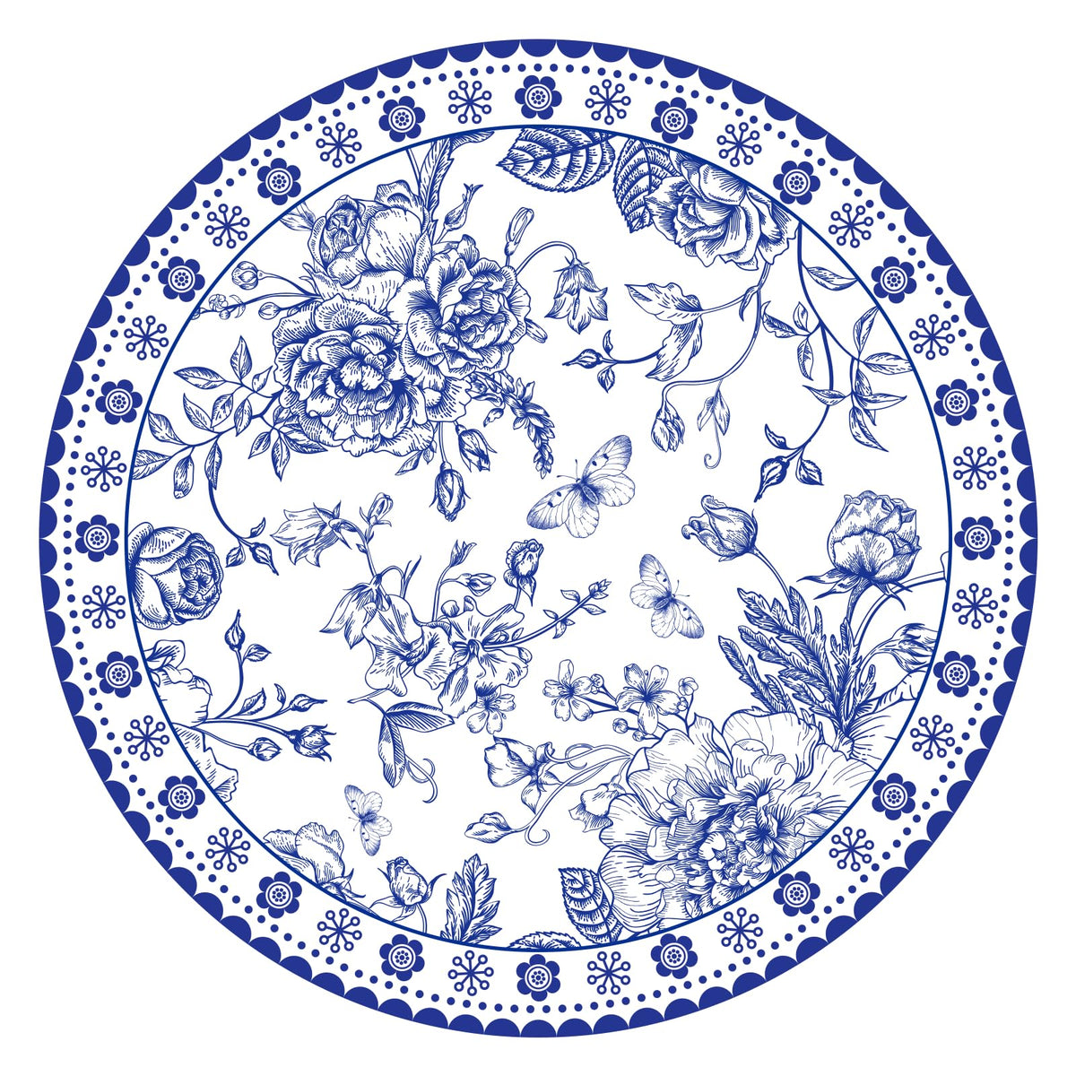 Datyiiha mantel individual azul floral para decorar mesas en cenas elegantes