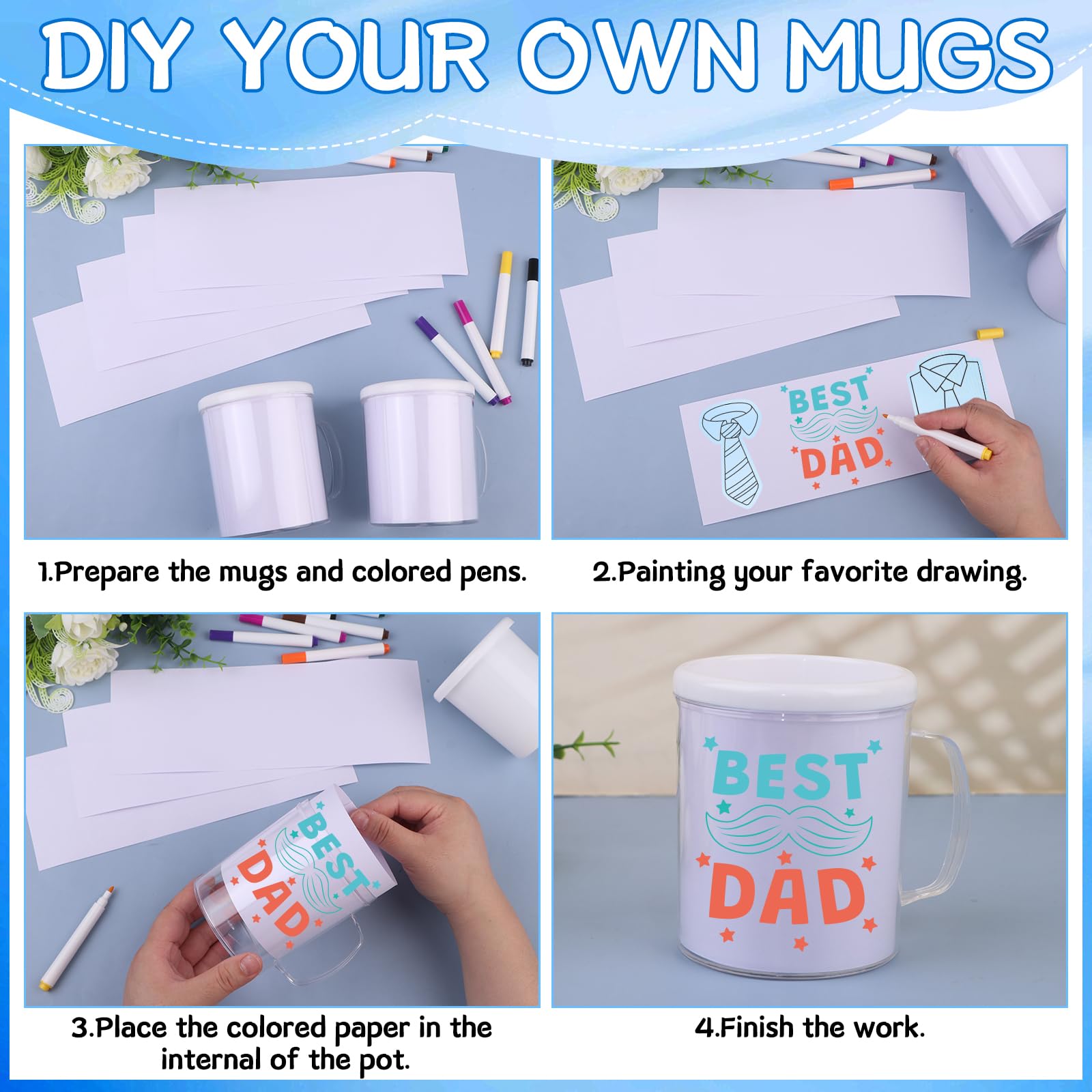 Bolígrafos de colores DAVAXI para colorear, perfectos para personalizar tazas.